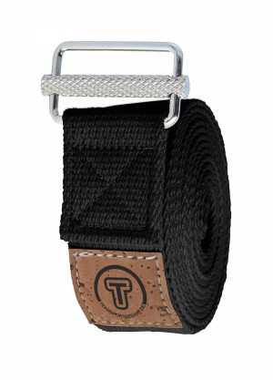 Sangle de yoga (longueur : 250 cm) - couleur : noir