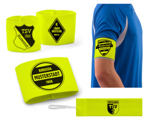 Design your captain armband with velcro (yellow) - Teamsports.com