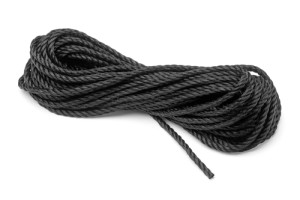 Tensioning rope for soccer nets in 2 lengths - black
