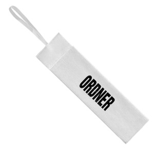 Football armband (white) - with print "ORDNER"