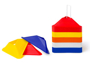 Arrow-shaped training cones - 40 pieces