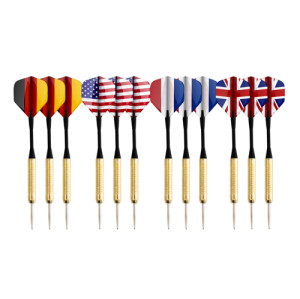 Darts.de Darts with a metal tip - set of 12 (flags)