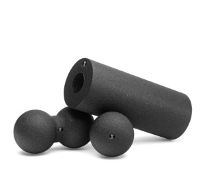 Set rulli per massaggio muscolare (3 pezzi) - nero