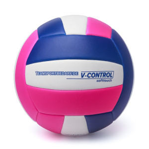 Volleyball - V-CONTROL (Blanc-Bleu-Rose) - Taille 5