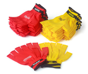 Voetbalhandschoenen (rood-geel) voor cognitieve reactietraining - 20-delige set
