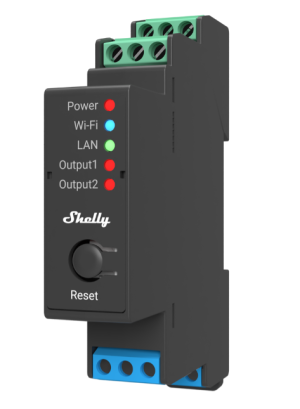 Shelly Pro 2 – 2-Kanal Relais für Hutschiene