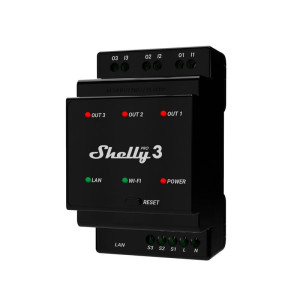 Shelly Pro 3 – 3-Kanal Relais für Hutschiene