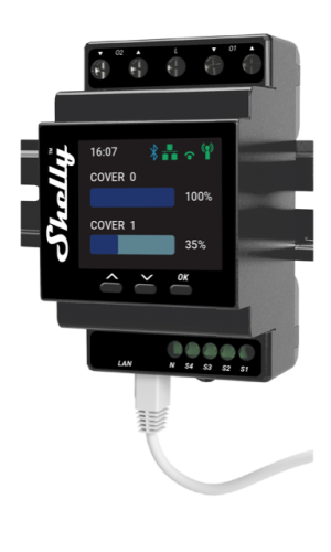 Shelly Pro Dual Cover & Shutter PM für Hutschiene