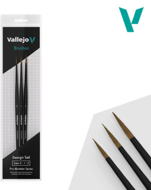 Acrylicos Vallejo Vallejo Natural Hair Pro Modeler Design Set