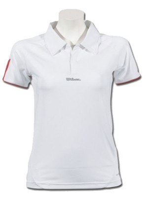 Wilson Damen Performance Polo weiß/rosé WRE10830014