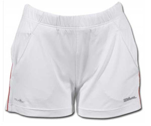 Wilson Damen Performance Short weiß/rot