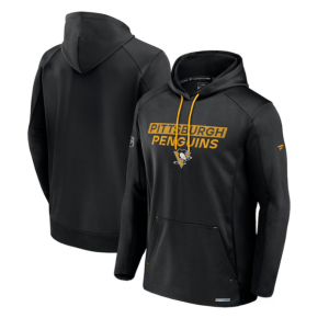 Fanatics Authentische Pro Rink Poly-Fleece-Pullover-Kapuze Pittsburgh Penguins Men