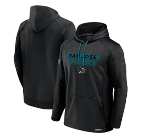 Fanatics Authentische Pro Rink Poly-Fleece-Pullover-Kapuze San Jose Sharks Men