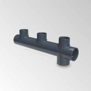 3-Wege PVC Verteiler 50 mm