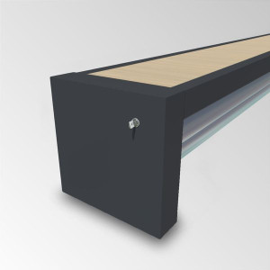 Automatische, elektrische Überflur Rollladen Abdeckung mit automatischen Endabschaltung - conZero WALU ROLL'TOP 300