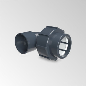 PVC Übergangswinkel 90°, Klemm – Klebemuffe d50 × 50