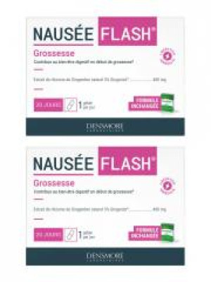 Densmore Nausée Flash Grossesse 20 Gélules Lot de 2 - Lot 2 x 20 gélules de 375 mg