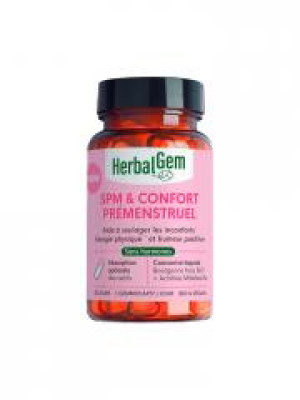 HerbalGem SPM & Confort Prémenstruel Bio 30 Gélules - Pot 30 gélules