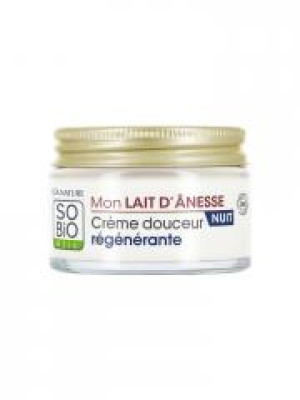 Léa Nature SO BIO étic Mon Lait d'Ânesse Crème Douceur Nuit Régénérante Bio 50 ml - Pot 50 ml