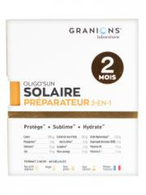 Granions Oligo'Sun Solaire Préparateur 3en1 60 Gélules - Boîte 60 Gélules