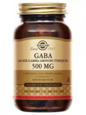 Solgar Gaba 500 mg 50 Gélules Végétales - Flacon 50 gélules