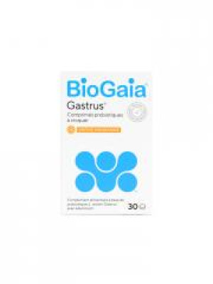 BioGaia Gastrus Comprimés Probiotiques à Croquer 30 Comprimés - Pot 30 comprimés