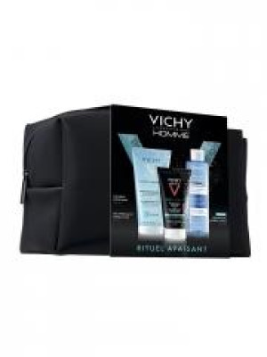 Vichy Homme Trousse Rituel Apaisant - Trousse 3 produits dont 1 offert