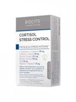 Biocyte Cortisol Stress Control Anti Fatigue & Stress Intense 40 Gélules - Boîte 40 gélules