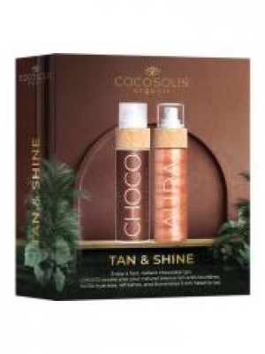 Cocosolis Choco Huile de Bronzage 110 ml + Aura Spray Brillance Peptide 100 ml - Coffret 2 produits