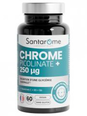 Santarome Chrome Picolinate+ 250 µg 60 Gélules - Flacon 60 Gélules