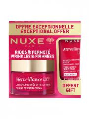 Nuxe Merveillance LIFT La Crème Poudrée Effet Liftant 50 ml + La Crème Concentrée de Nuit 15 ml Offert - Lot 2 produits dont 1 offert