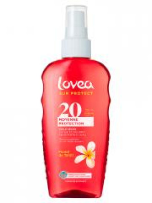 Lovea Huile Sèche Monoï de Tahiti Moyenne Protection SPF20 150 ml - Flacon pulvérisateur 150 ml