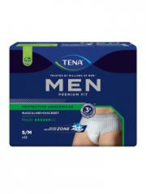 Tena Men Premium Fit Maxi Taille S/M 12 Sous-Vêtements Absorbants - Paquet 12 sous-vêtements absorbants