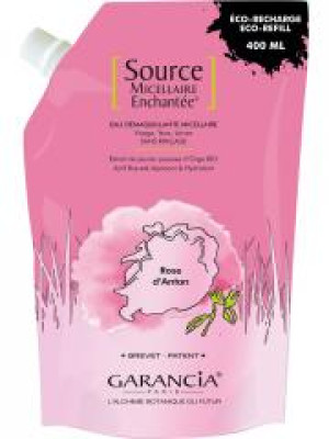 Garancia Source Micellaire Enchantée Eau Démaquillante Micellaire Rose d'Antan Éco-Recharge 400 ml - Sachet 400 ml
