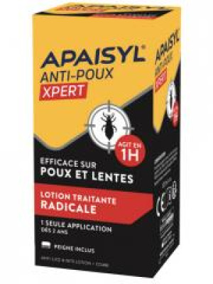 Apaisyl Xpert 100% Radical Poux et Lentes 100 ml - Flacon Applicateur 100 ml + Peigne