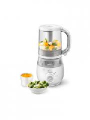 Avent Robot Cuiseur Mixeur 4 en1 pour Bébé - Boîte 1 robot + accessoires + 1 livret de recettes