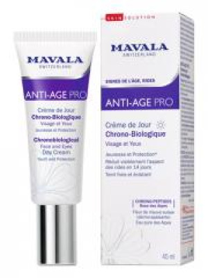 Mavala SkinSolution Anti-Age Pro Crème de Jour Chrono-Biologique Visage et Yeux 45 ml - Tube 45 ml