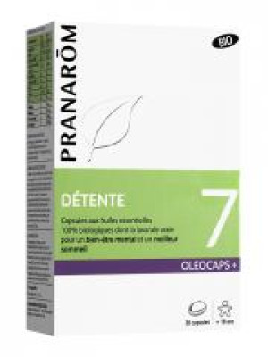 Pranarôm Oléocaps+ 7 Détente Bio 30 Capsules - Boîte 30 Capsules
