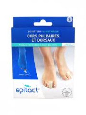 Epitact Doigtiers Ajustables Cors Pulpaires et Dorsaux Taille S - Boîte 2 doigtiers
