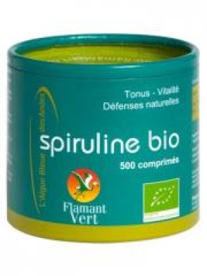 Flamant Vert Spiruline Bio 500 Comprimés de 500 mg - Pot 250 g