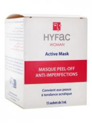 Hyfac Woman Active Mask Masque Peel-Off Anti-Imperfections 15 Sachets - Boîte 15 sachets de 5 ml