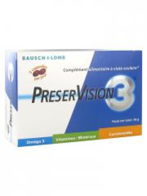 Bausch + Lomb PreserVision 3 60 Capsules - Boîte 60 capsules