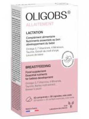 Laboratoire CCD Oligobs Allaitement 30 Comprimés + 30 Capsules - Boîte 30 comprimés et 30 capsules