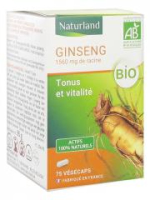 Naturland Ginseng Bio 75 Végécaps - Pot 75 végécaps