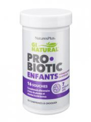 Natures Plus Gi Natural Probiotic Enfants 30 Comprimés à Croquer - Pot 30 comprimés