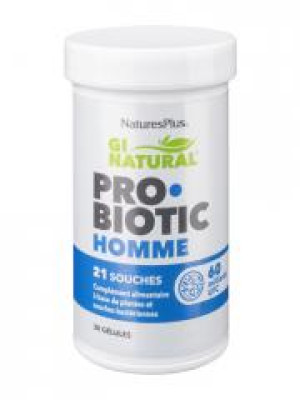 Natures Plus Gi Natural Probiotic Homme 30 Gélules - Pot 30 gélules