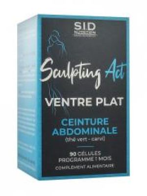 S.I.D Nutrition Sculpting Act Ventre Plat Ceinture Abdominale 90 Gélules - Pot 90 gélules