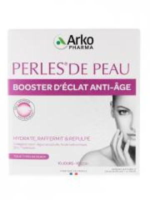 Arkopharma Perles de Peau Booster d'Éclat Anti-Âge 10 Flaconnettes - Boîte 10 flaconnettes de 25 ml