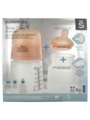 Suavinex Care Zero.Zero Starter Set 180 ml - Boîte plastique 3 pièces