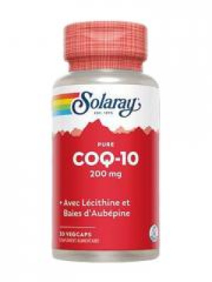 Solaray CoQ-10 200 mg 30 Capsules Végétales - Pot 30 Vegcaps